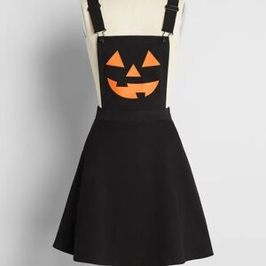 Modcloth Black and Orange Halloween Dress